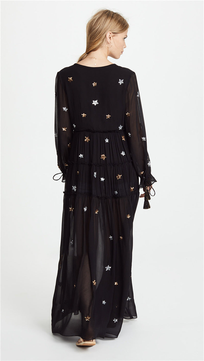 Starlight Dreams Boho Maxi Dress