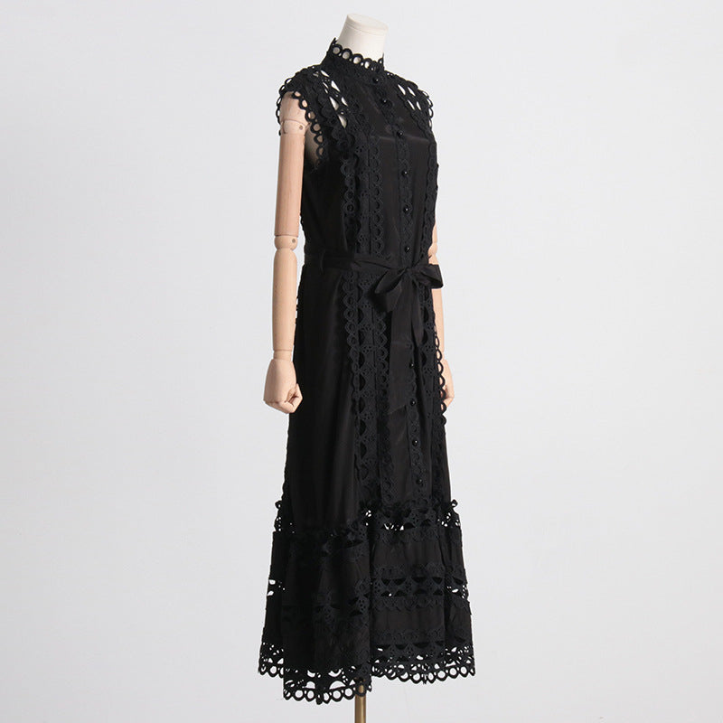 Grace Embroidered Button-Down Midi Dress