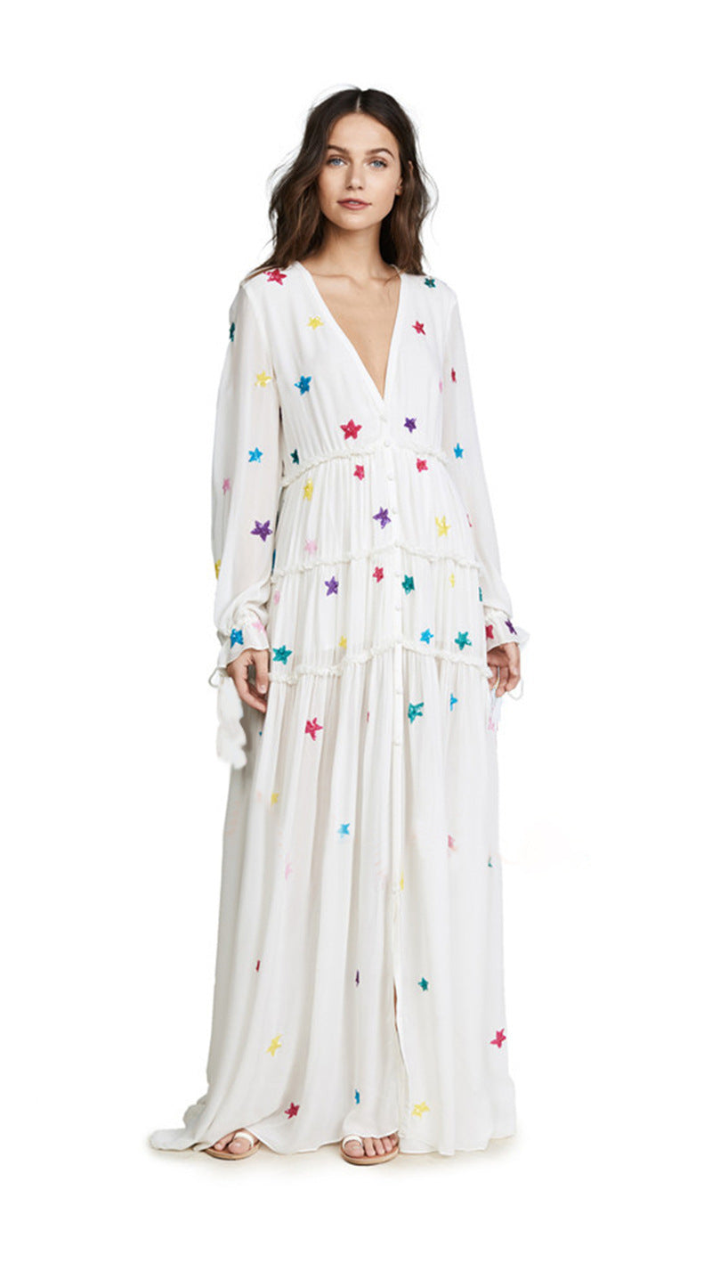 Starlight Dreams Boho Maxi Dress