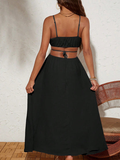 Isla Cutout Flow Midi Dress