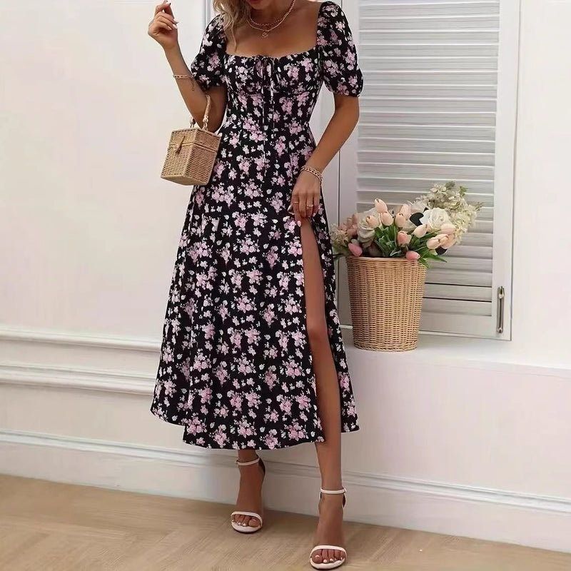 Blossom Nights Puff Sleeve Dress