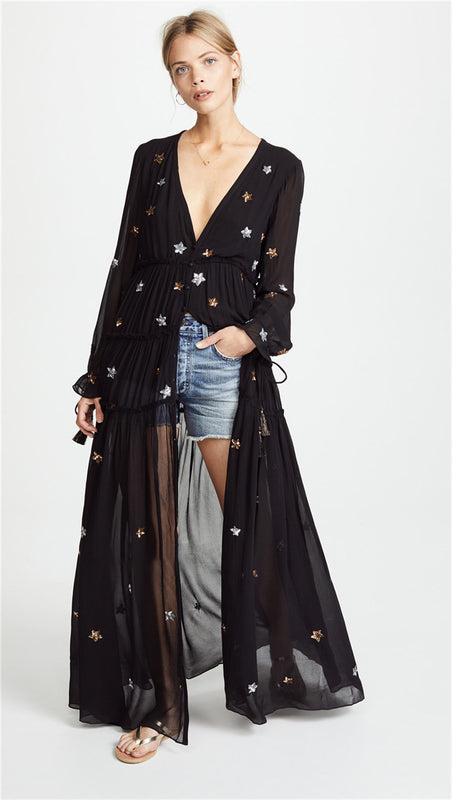 Starlight Dreams Boho Maxi Dress