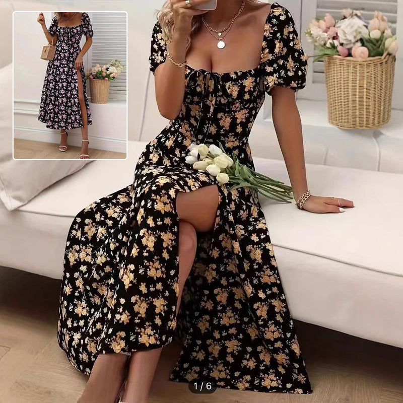 Blossom Nights Puff Sleeve Dress