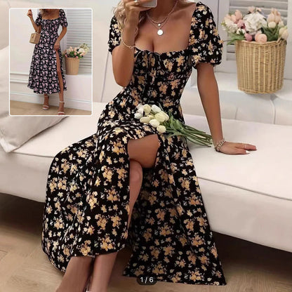 Blossom Nights Puff Sleeve Dress