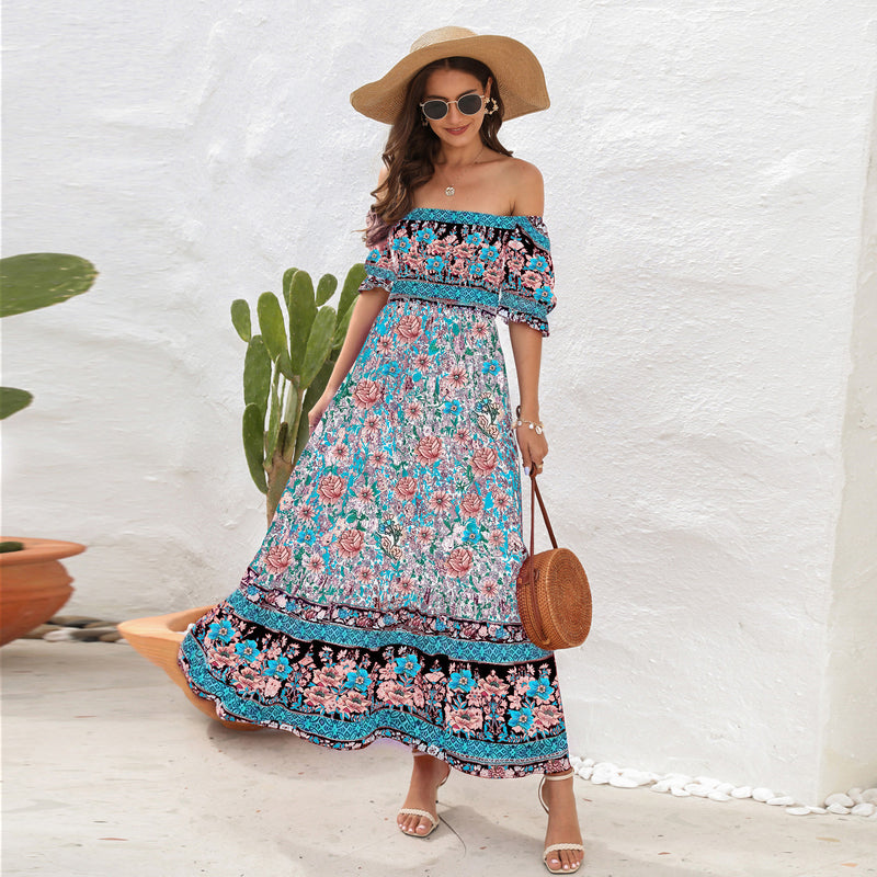 Desert Bloom Boho Maxi Dress