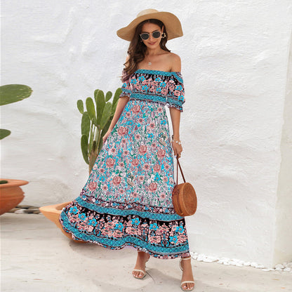 Desert Bloom Boho Maxi Dress