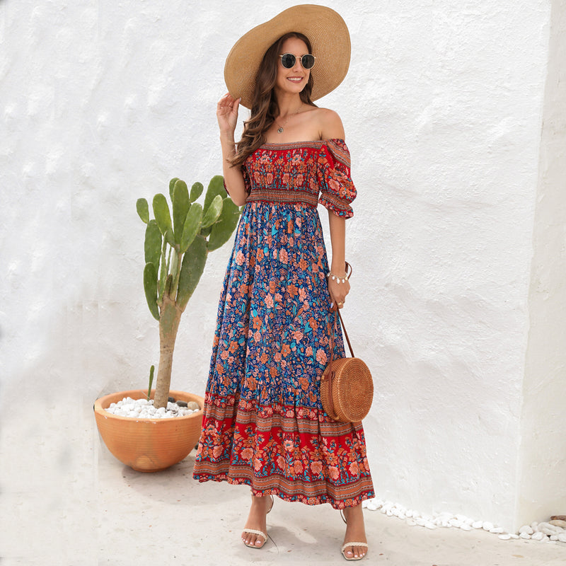 Desert Bloom Boho Maxi Dress