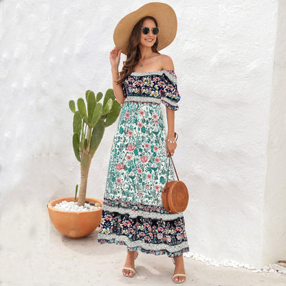 Desert Bloom Boho Maxi Dress