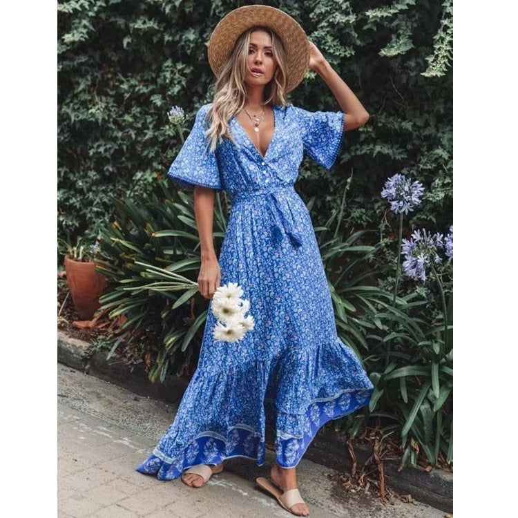Blue Meadows Maxi Dress