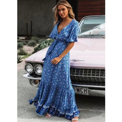 Blue Meadows Maxi Dress