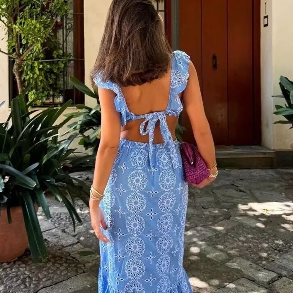 Bluebell Boho Ruffle Dress