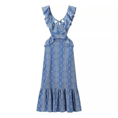 Bluebell Boho Ruffle Dress