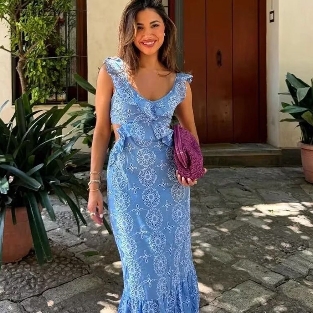 Bluebell Boho Ruffle Dress