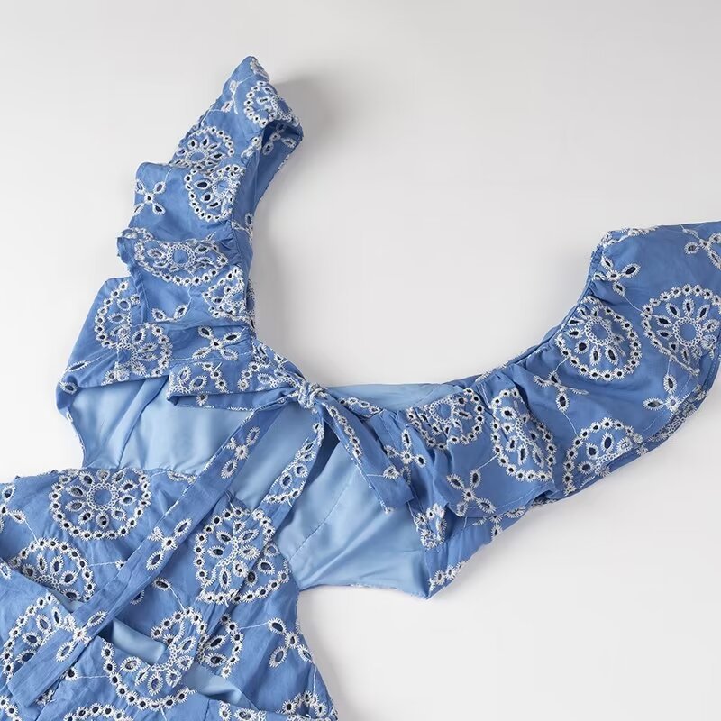 Bluebell Boho Ruffle Dress