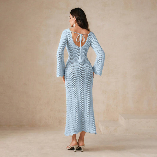 Moonlit Mirage Crochet Dress