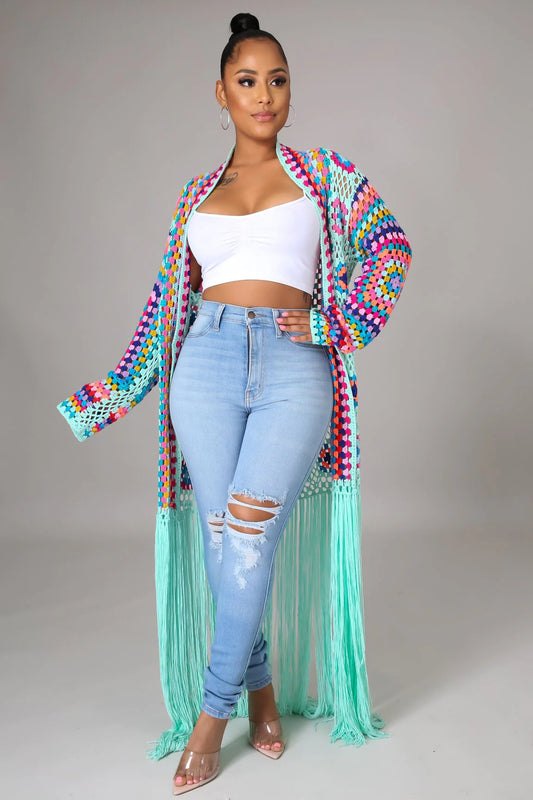 Boho Carnival Fringe Duster