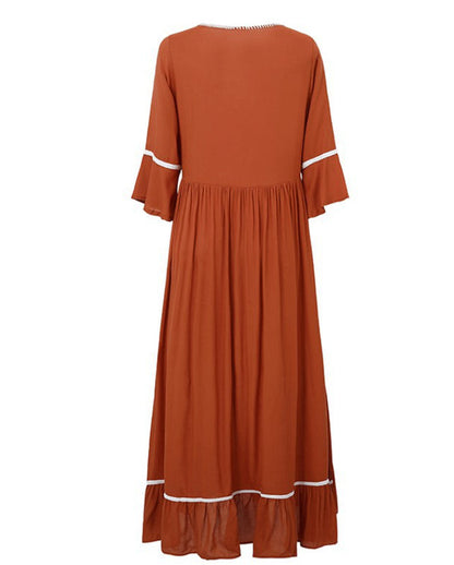 Bloom Boho Embroidered Maxi Dress