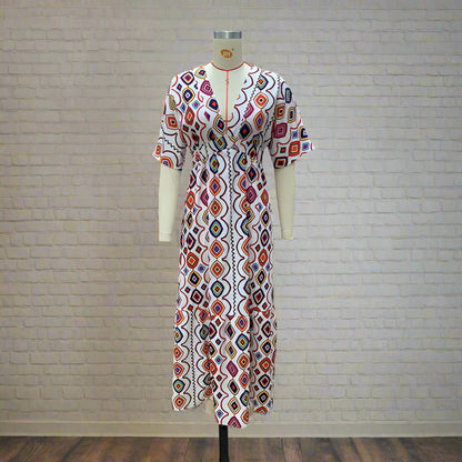 Boho Mosaic Maxi Dress