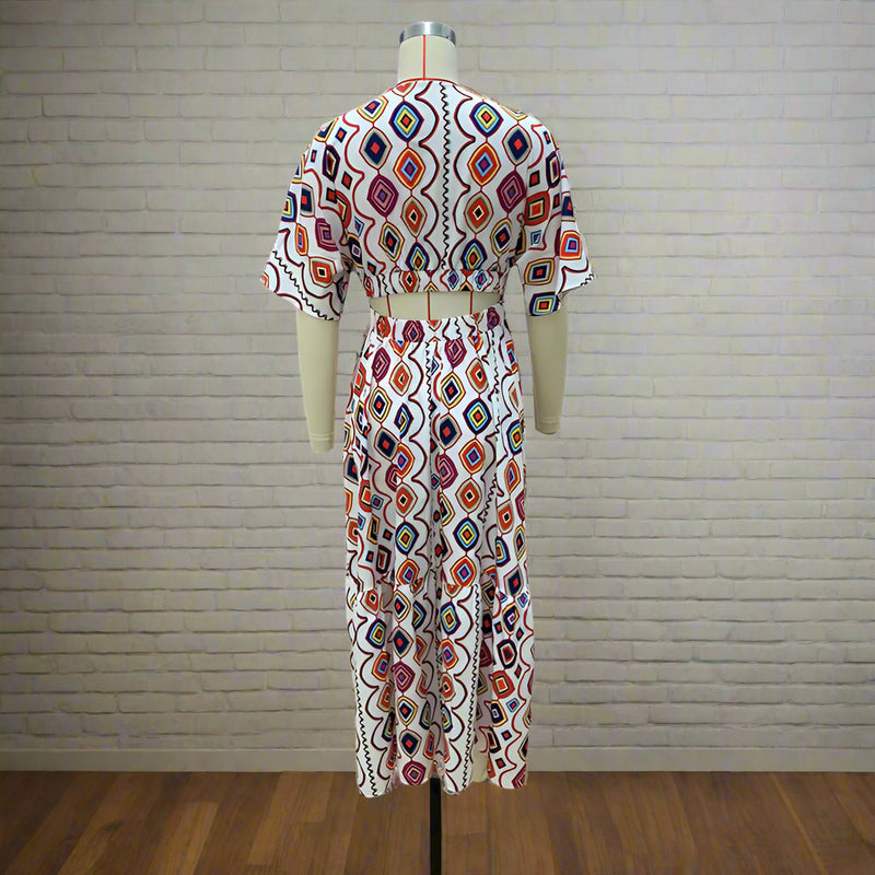 Boho Mosaic Maxi Dress