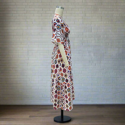Boho Mosaic Maxi Dress