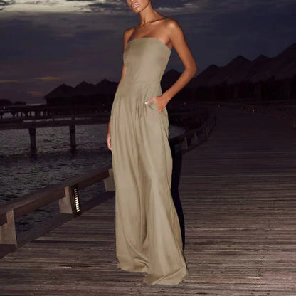 Modern Muse Strapless Wide-Leg Jumpsuit