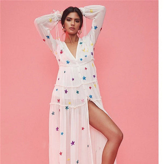 Starlight Dreams Boho Maxi Dress
