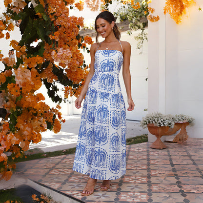 Palm Breeze Printed Maxi Dress